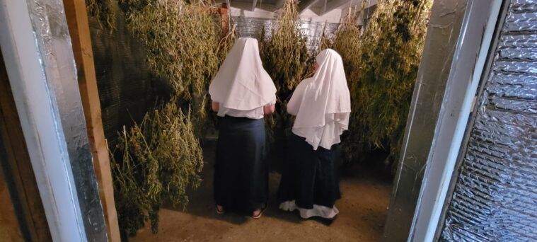 Sisters in the drying room at Sisters of the Valley.