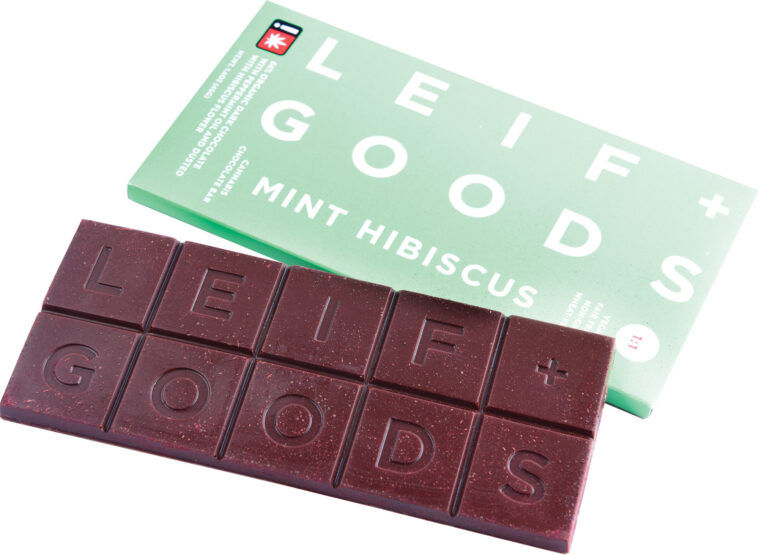 Leif Goods Mint Hibiscus Chocolate Bar