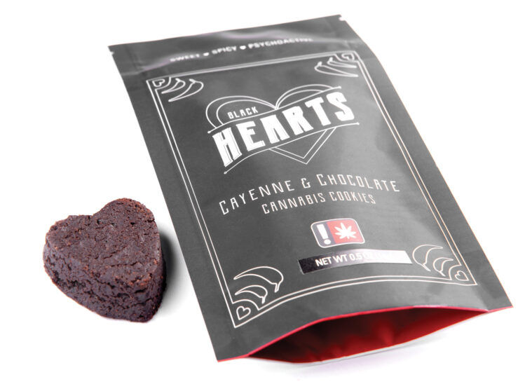 Black Hearts Cayenne Chocolate Cookies