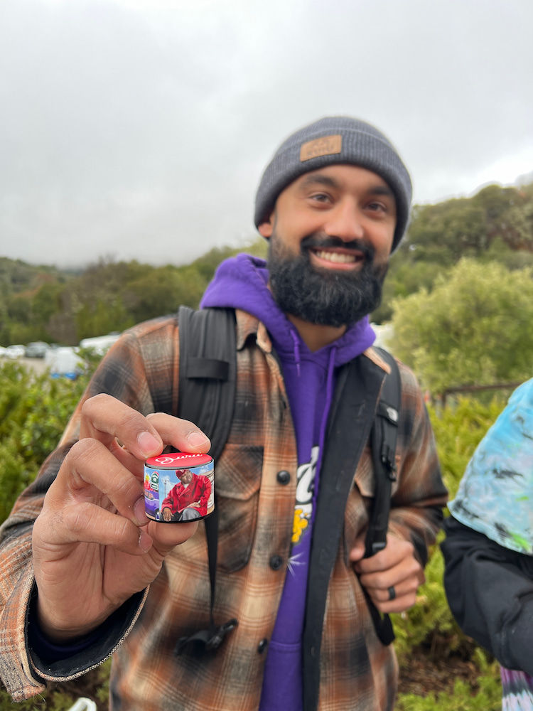 Ashhok the Ganjah Guru shows off his hash homage to Bay Area legend E40 at Ego Clash Invitational