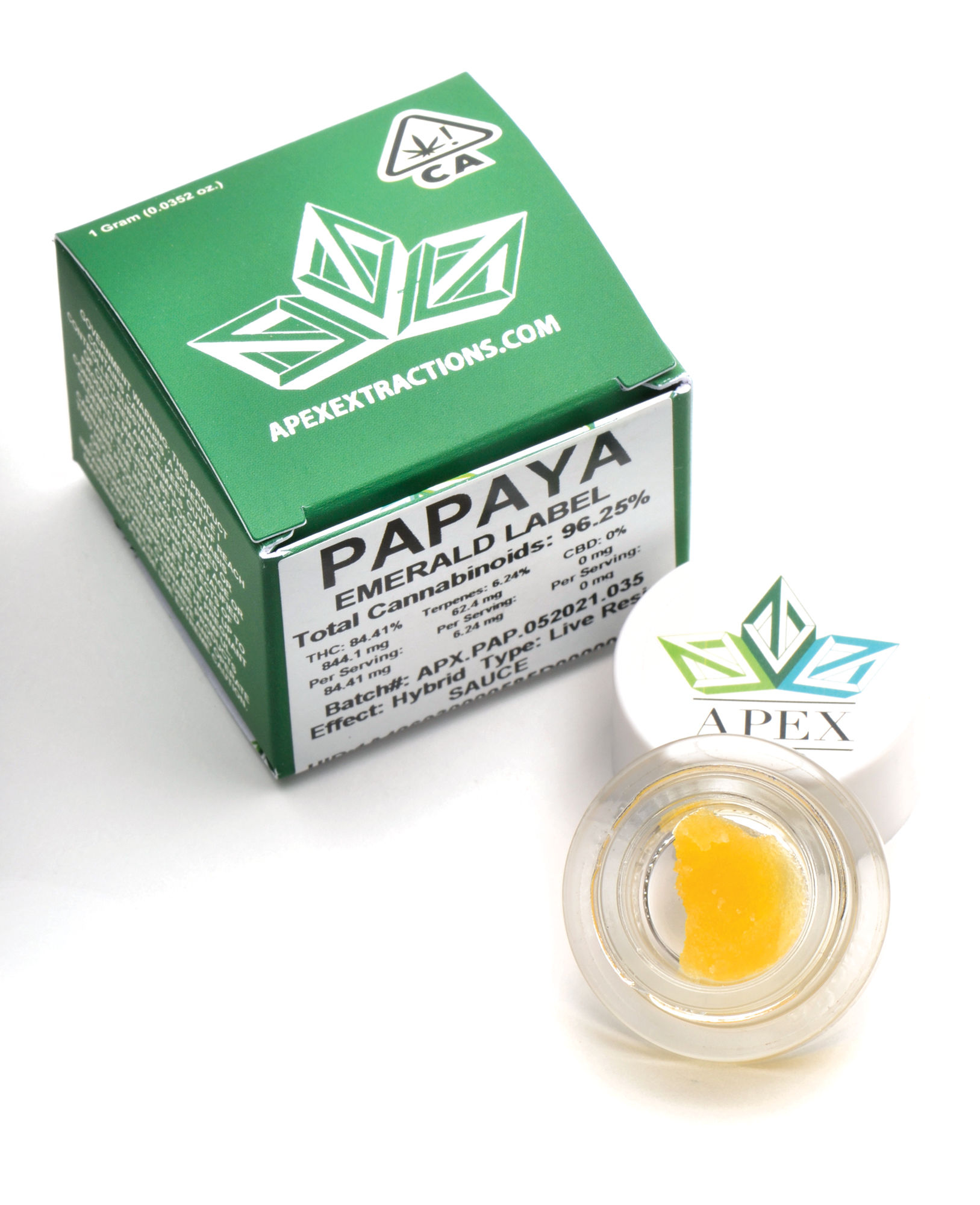 Apex Extractions Papaya Live Resin