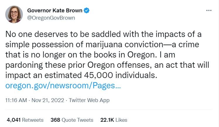 Kate Brown Tweet