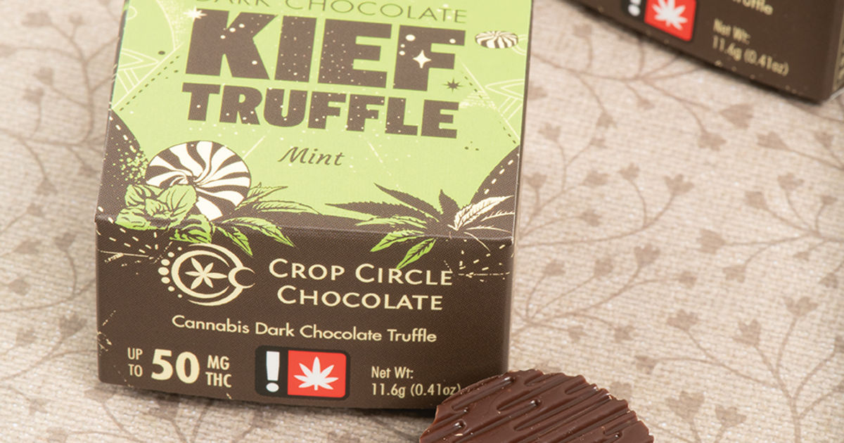 Crop Circle Mint Dark Chocolate Kief Truffle Leaf Nation