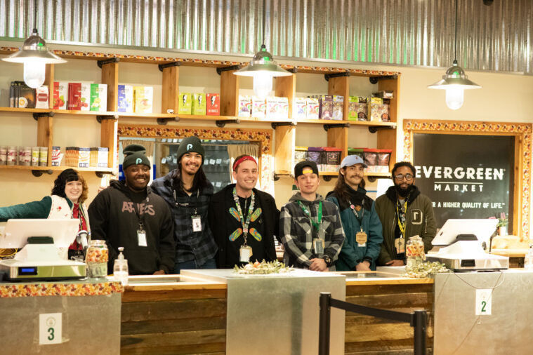 Staff at Evergreen Market