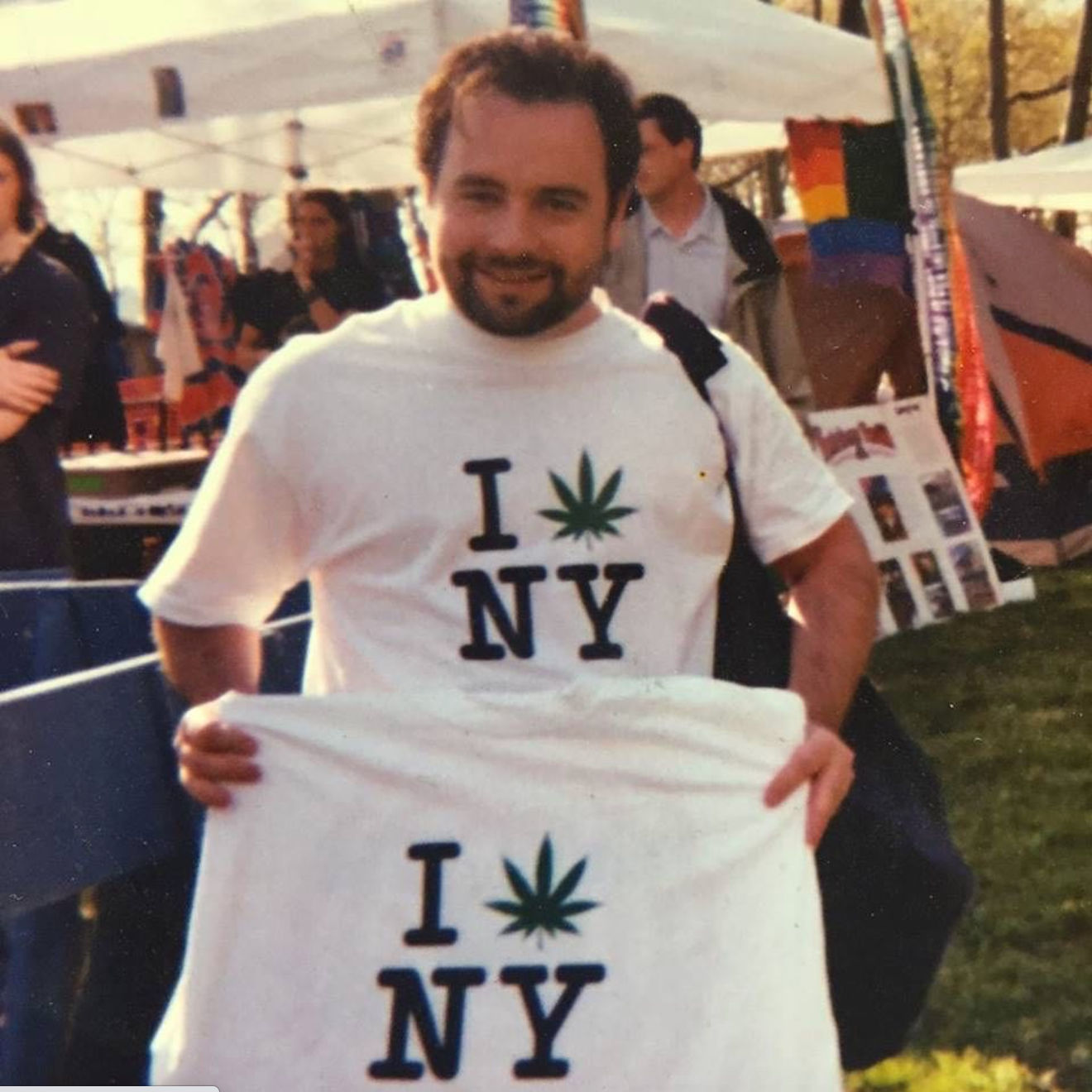 Danny at NYC Pot Parade in 1998